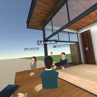 メタバースの考え方を取り入れた VR 会議のイメージ