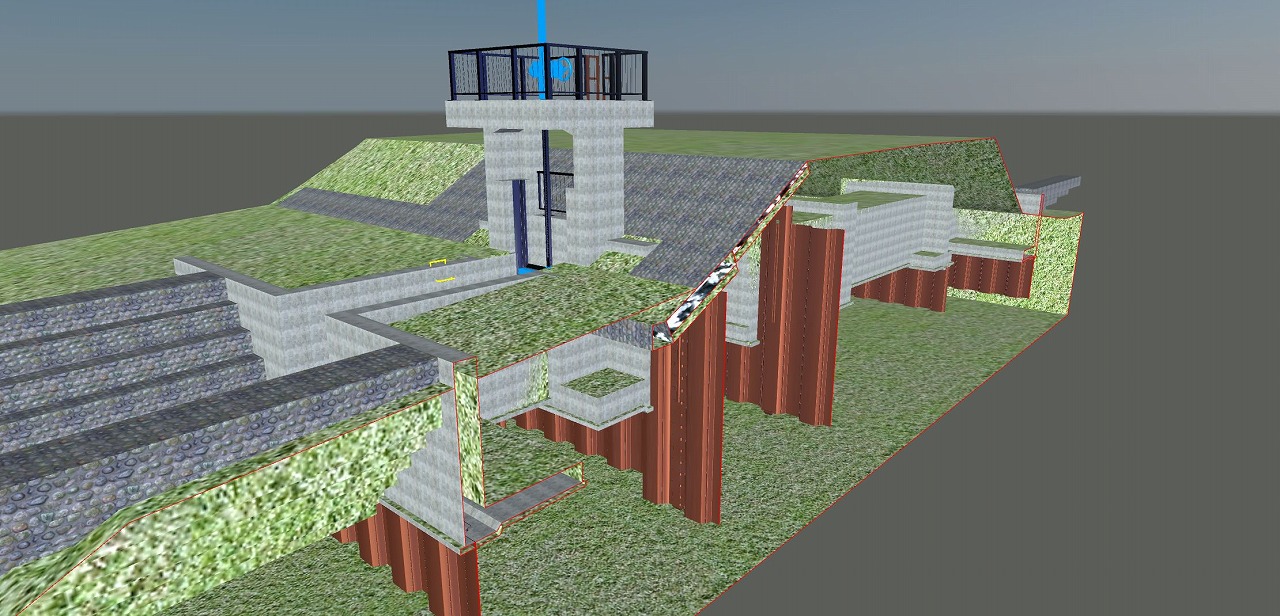 図面だとわかりにくい樋門や地下構造物をCIMモデル化した例